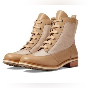 New Walking Cradles Knox Leather/Canvas Ankle Boots Size 7